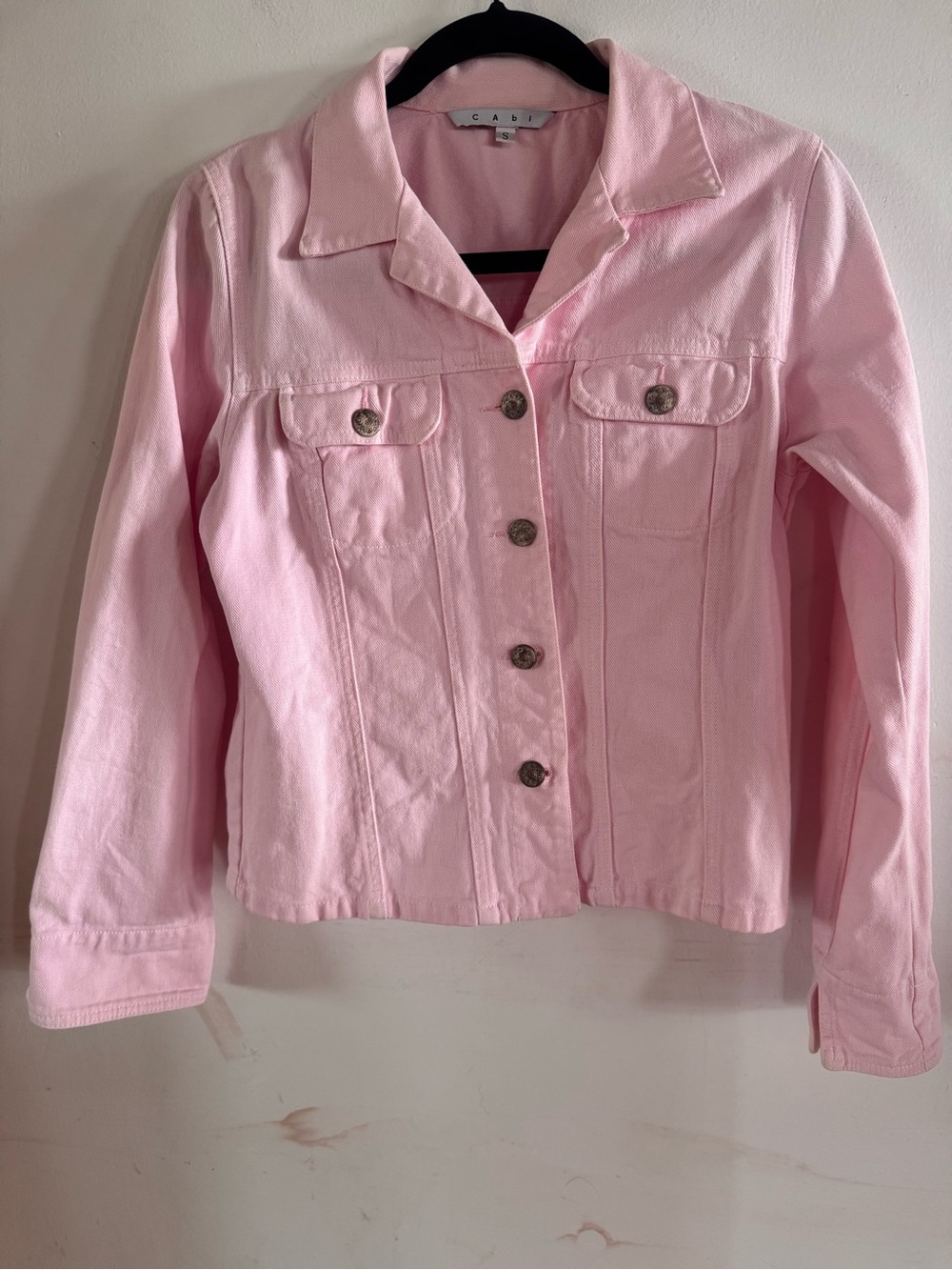 Vintage Cabi Women’s S Pink Denim Jacket Old Money Preppy Girlhoodcore